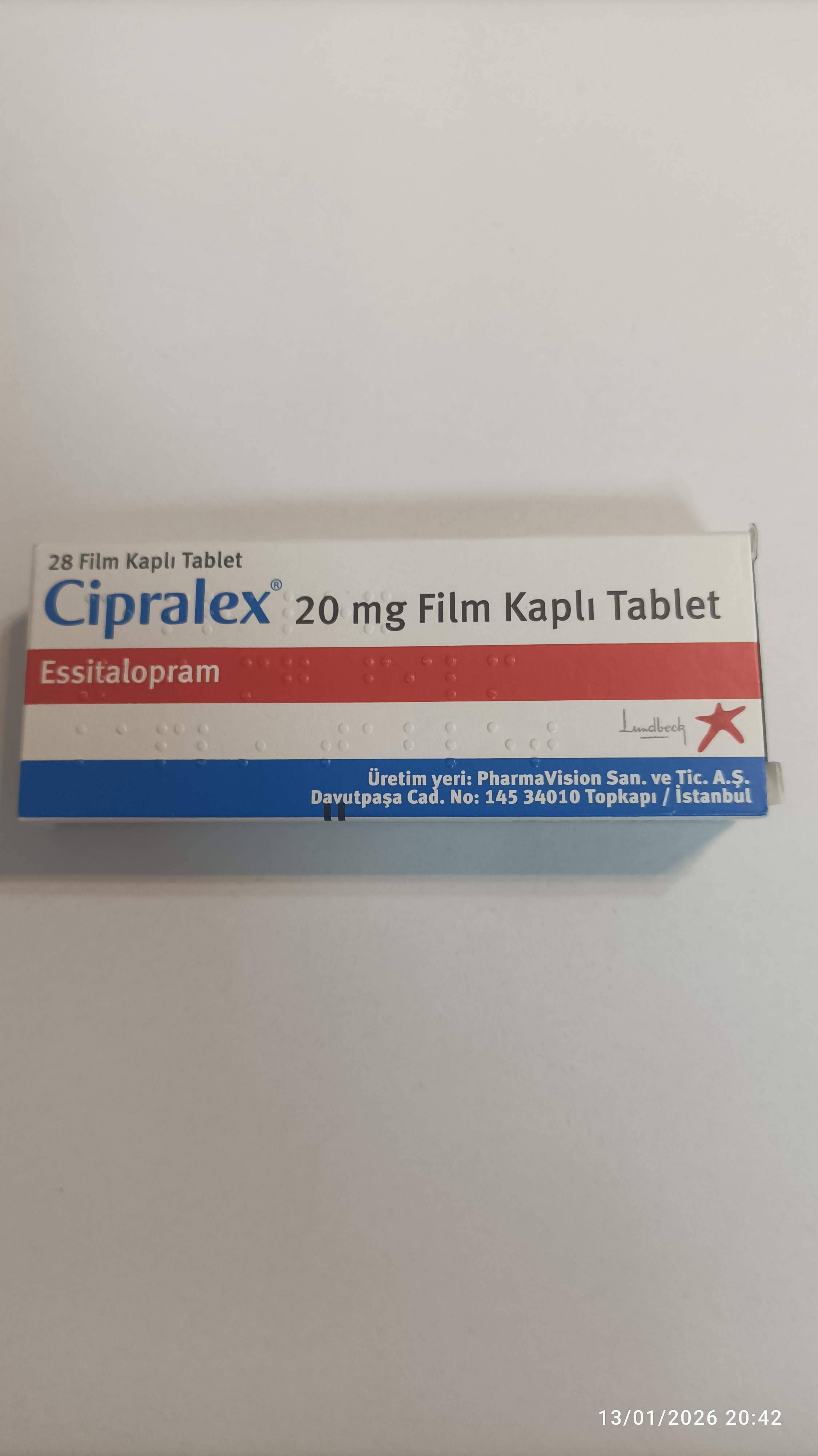 قرص سیپرالکس 20 میلی گرم ۲۸ عددی