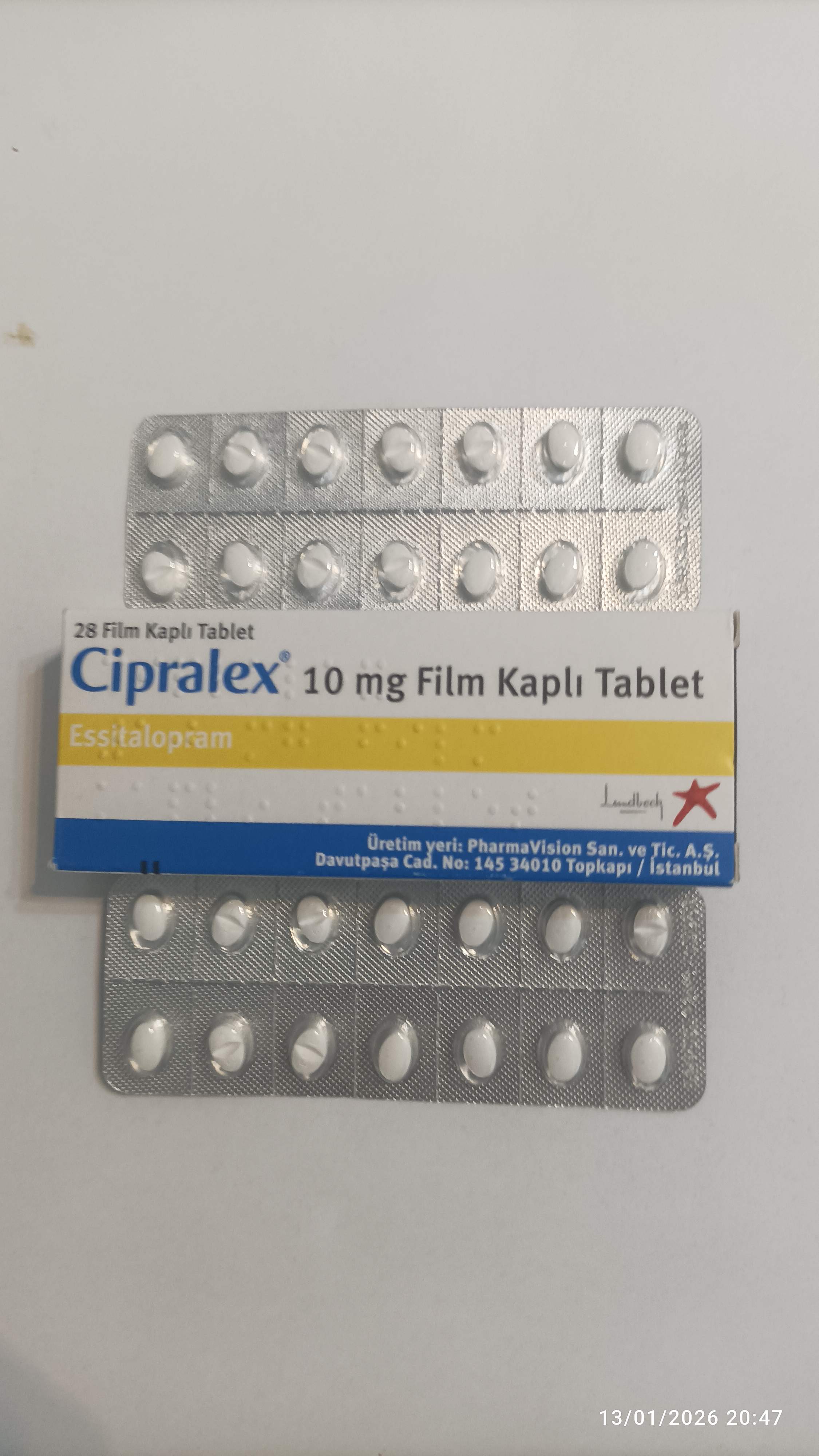 قرص سیپرالکس 10 میلی گرم ۲۸ عددی